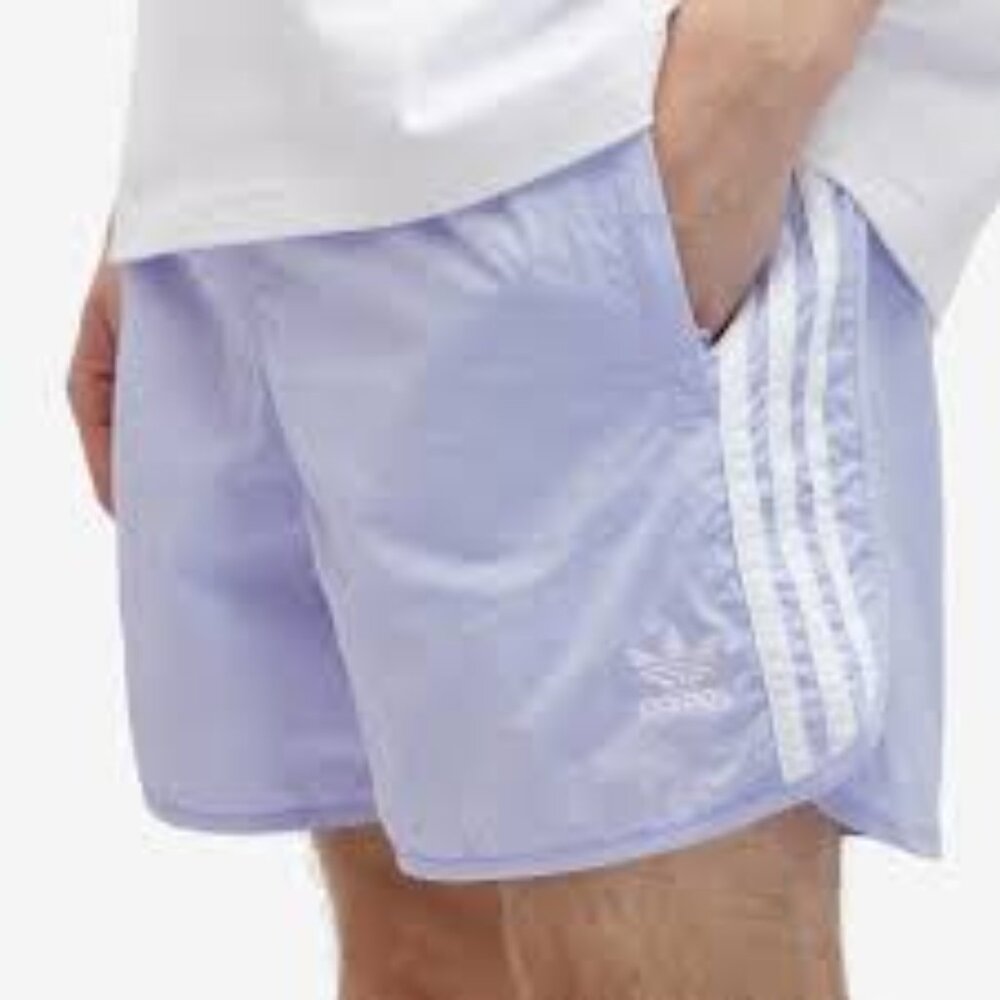 Adidas Originals Sprinter Shorts Three Stripes Trefoil Lilac Violet New With Tag